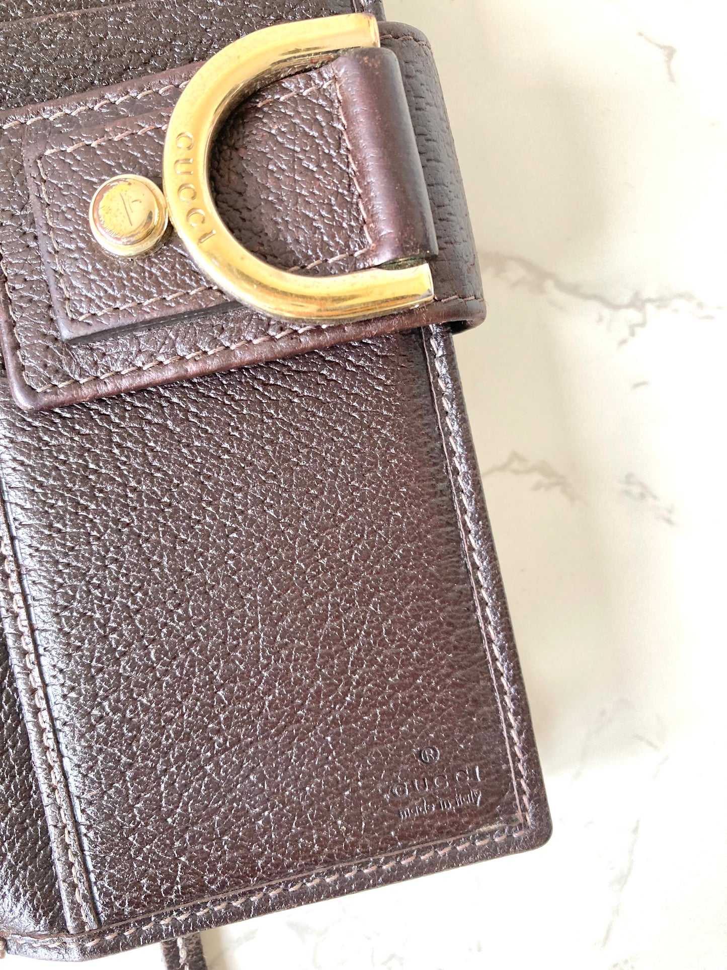 GUCCI Classic Brown Monogram Bi-fold Long Wallet