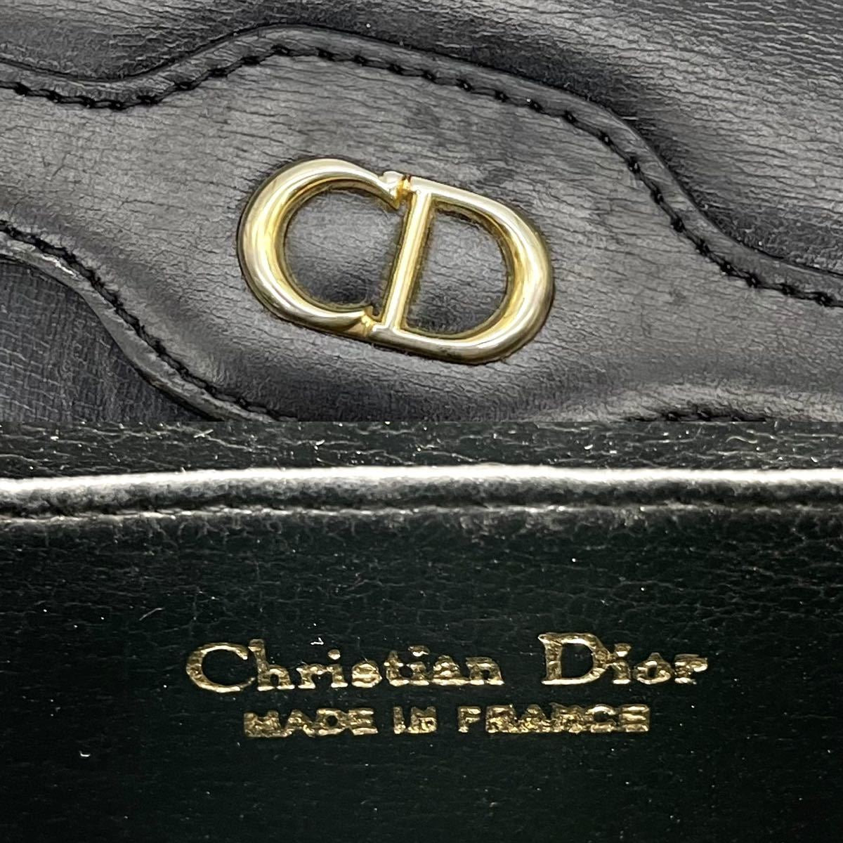 CHRISTIAN DIOR Black x Gold Minimalist Chain Bag