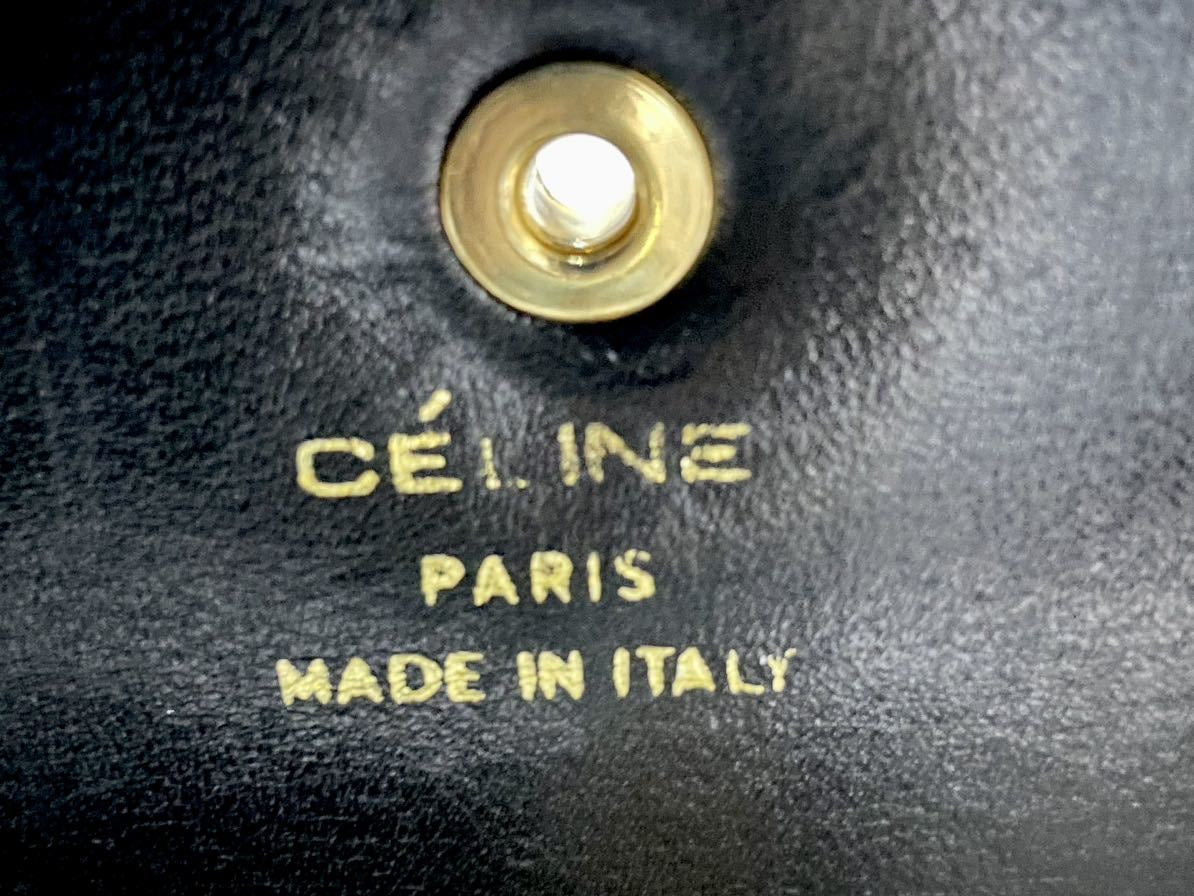 CELINE Black x Gold Horse Carriage Crossbody Bag
