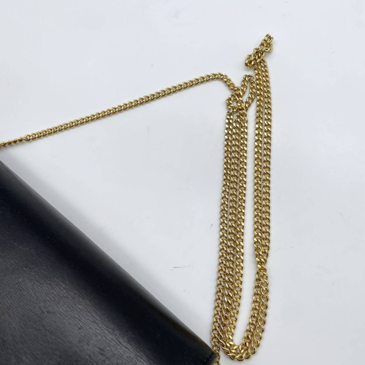 CHRISTIAN DIOR Black x Gold Minimalist Chain Bag