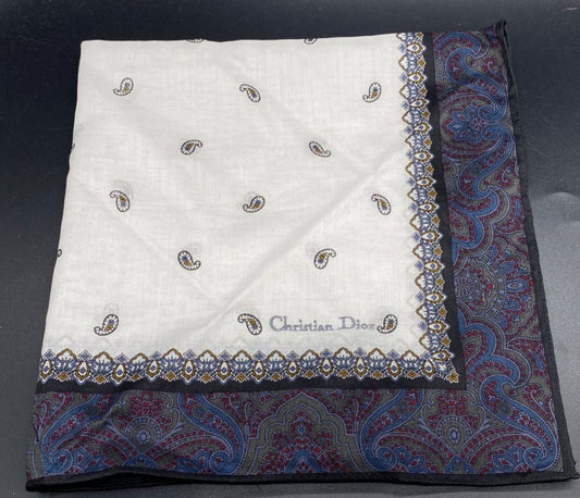 $3880 贈品 - CHRISTIAN DIOR 腰果花方型絲巾 46x46cm
