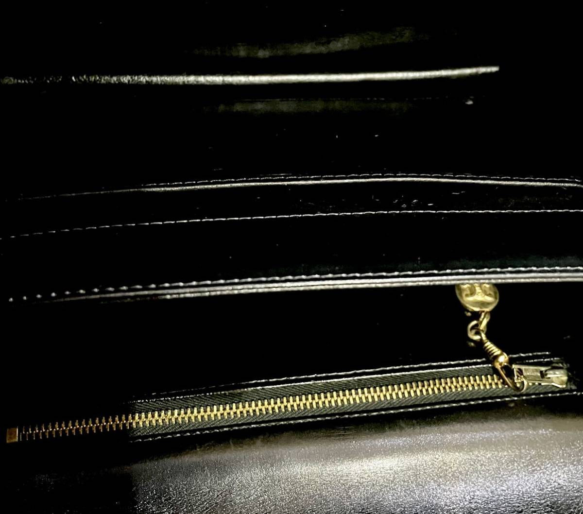 CELINE Black x Gold Horse Carriage Crossbody Bag