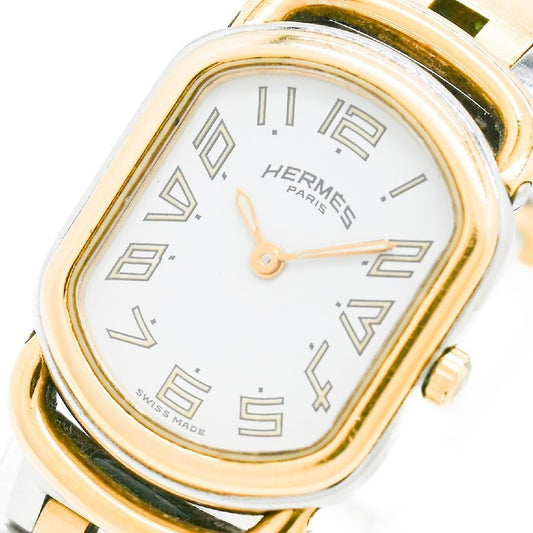 HERMES 全套連配件 - 稀有金銀色H扣鏈帶男女裝手錶腕錶