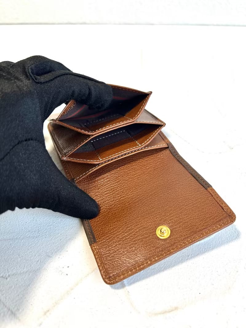 Loewe snake bone color matching short wallet/wallet/coin purse/mouth gold bag