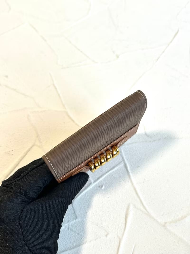 Loewe snake bone color matching short wallet/wallet/coin purse/mouth gold bag