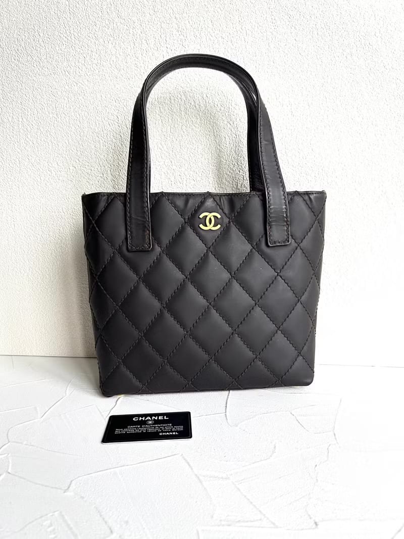 Chanel Vivian深咖啡色托特包/側背包/單肩包