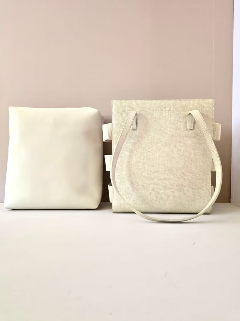 Loewe米白分層托特包/側背包/單肩包