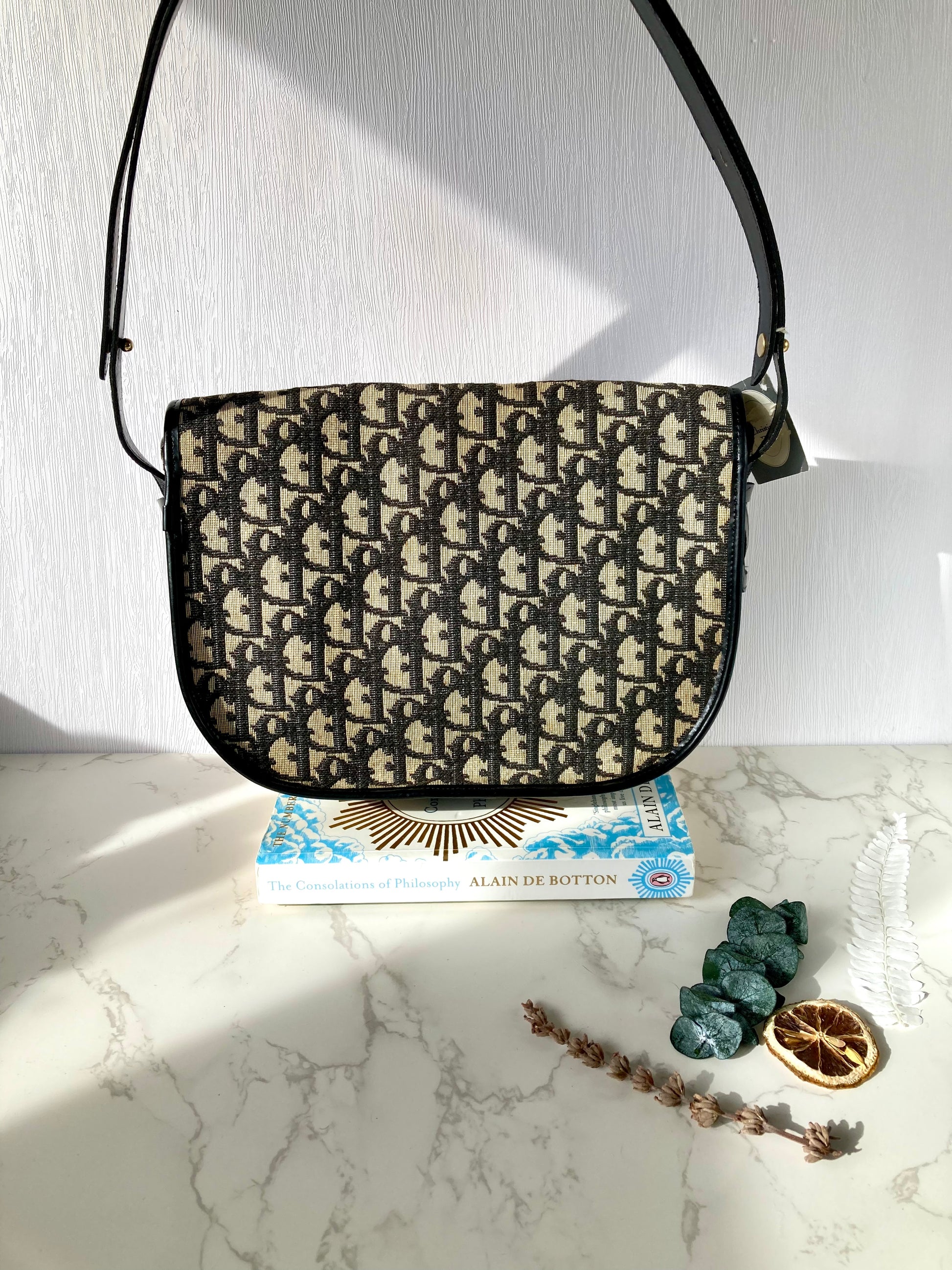 CHRISTIAN DIOR Navy Trotter Two-way Bobby Bag