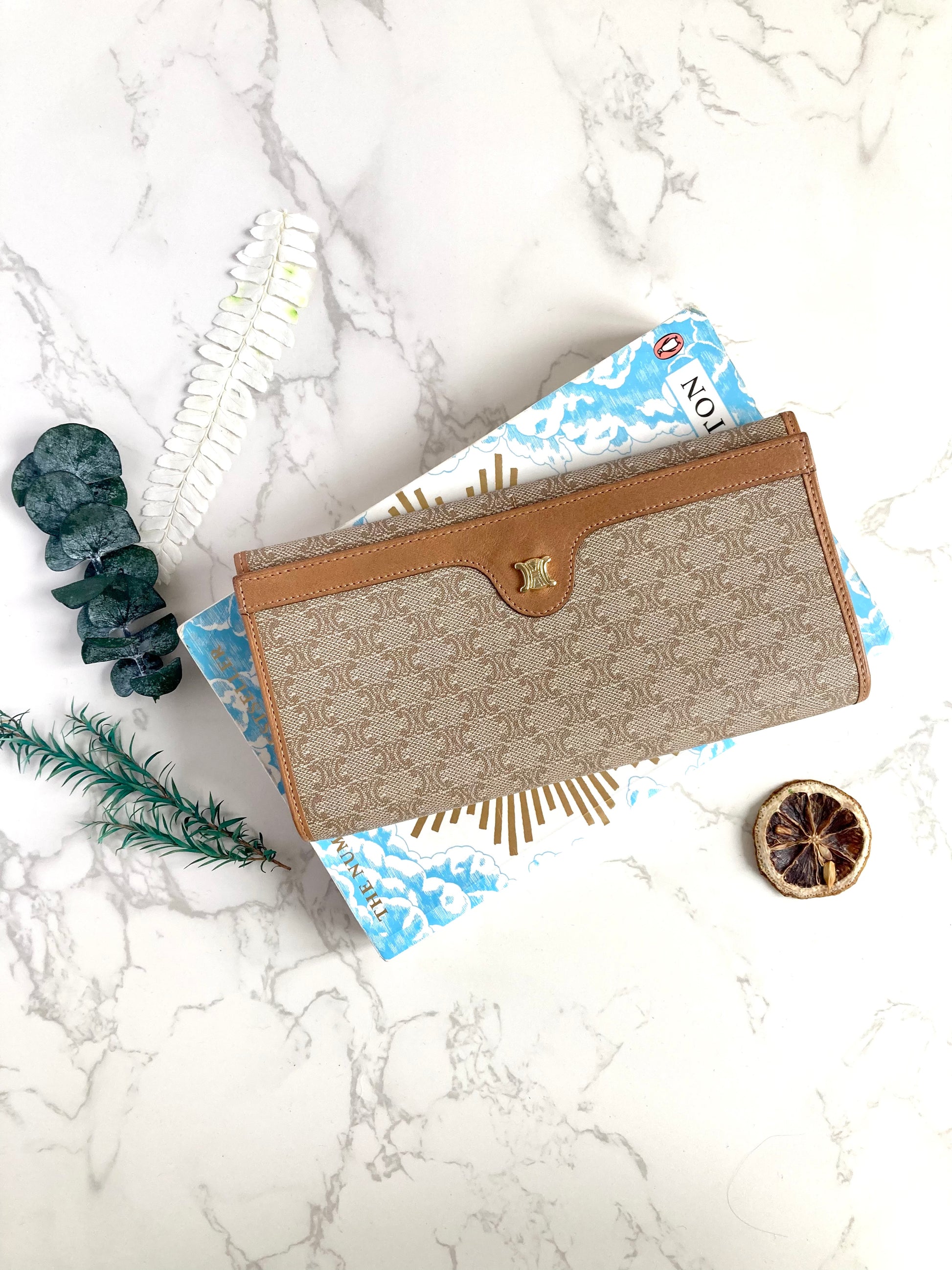 CELINE Triomphe Monogram Long Wallet