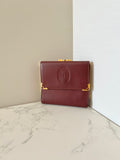 CARTIER Must de Cartier Burgundy Wallet/ Short Clip/ Coin Purse