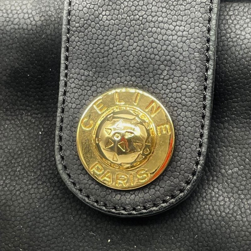 Celine black gold planet doctor bag/handbag/side bag/oblique bag