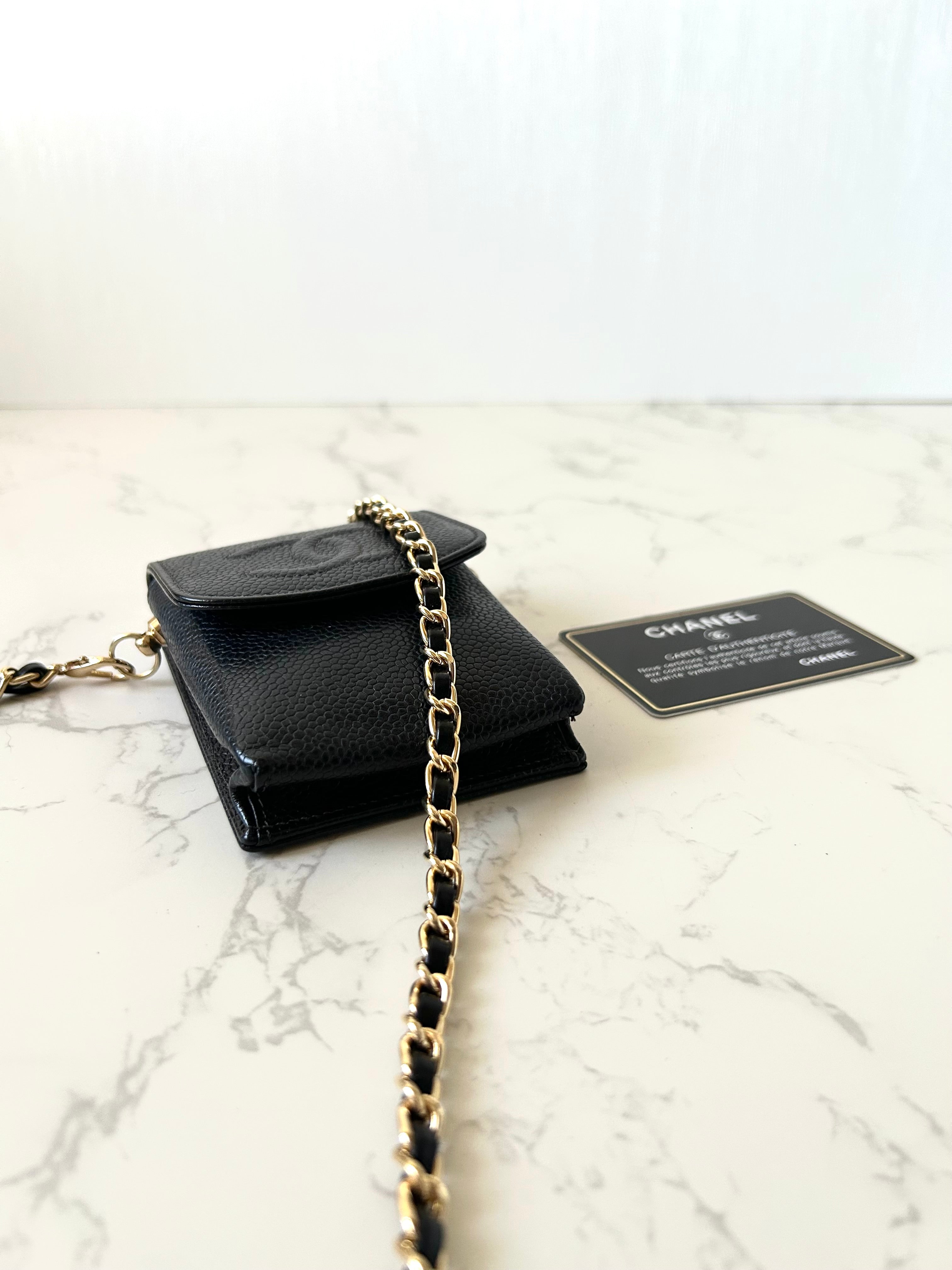 CHANEL Black Caviar Mini Crossbody Bag/Side Bag
