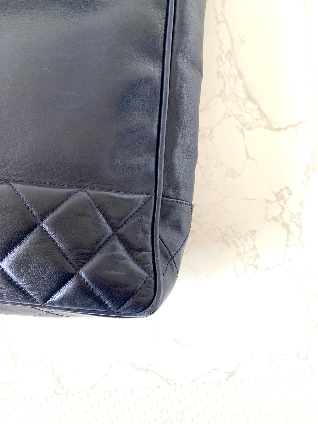CHANEL Metalasse Black x Gold Chain Tote Bag