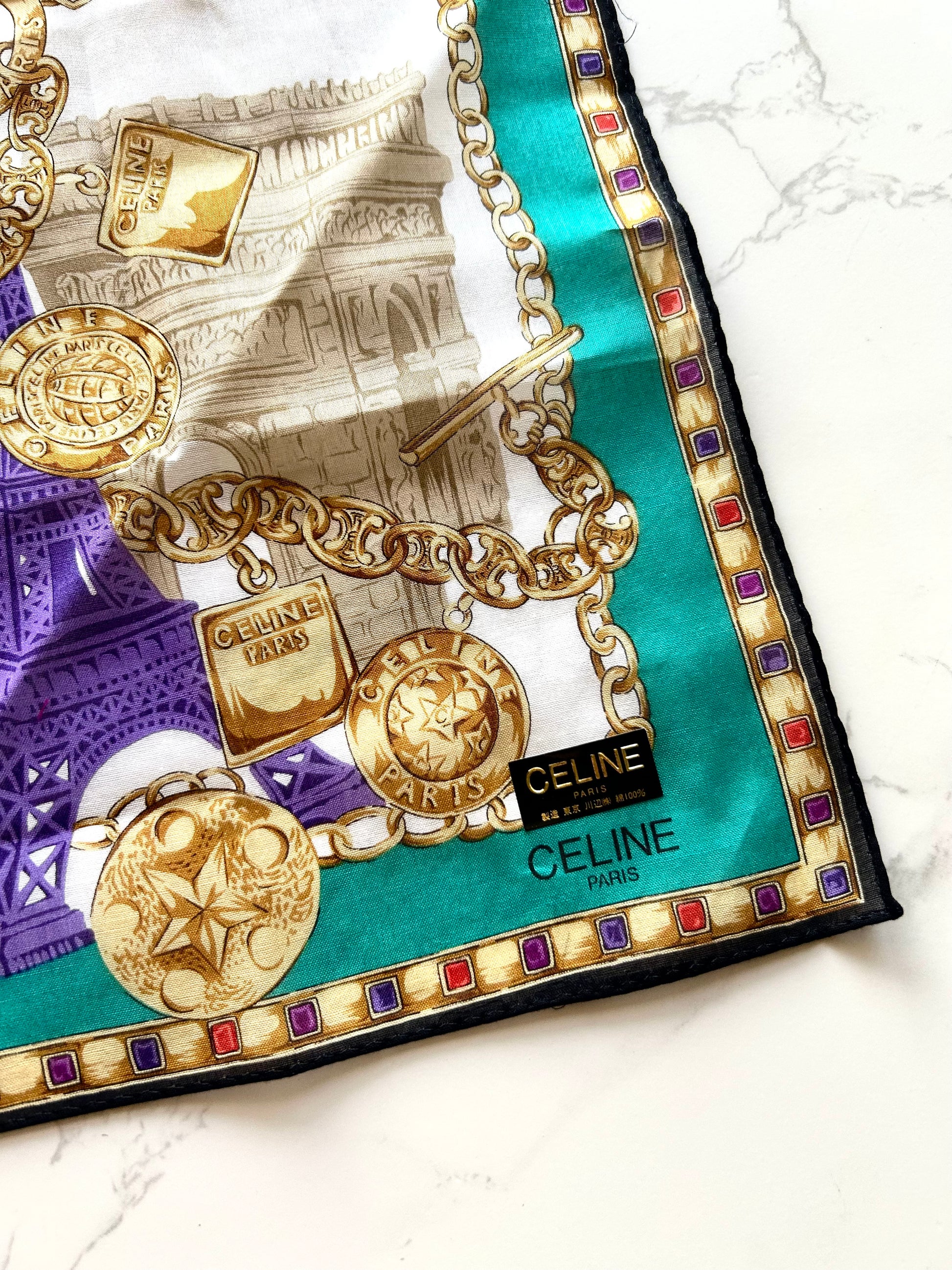 CELINE 中古方型絲巾（約46x46cm)（隨機款式）· 新春禮品