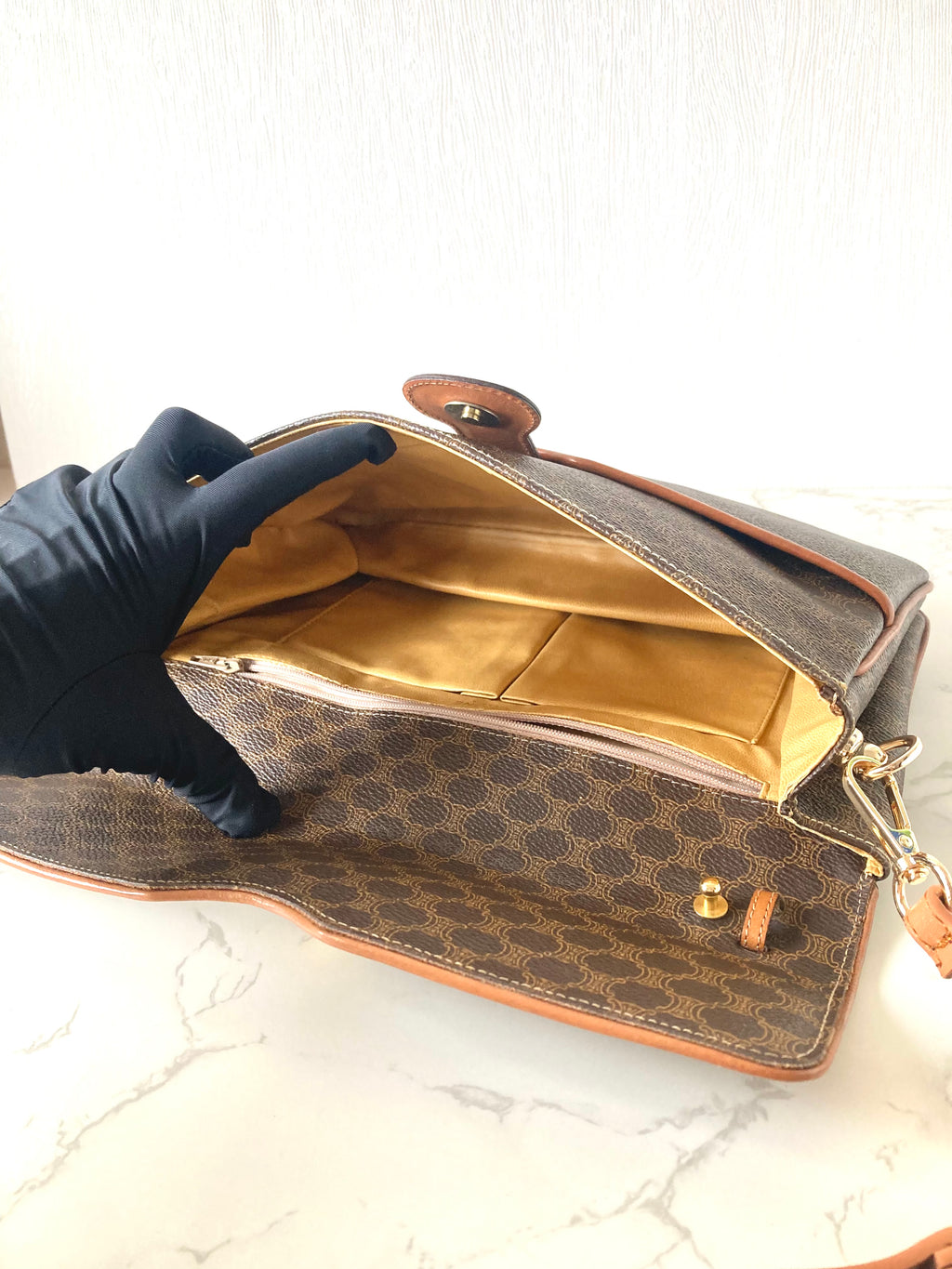 CELINE Rare Macadam Monogram Envelope Two-way Bag