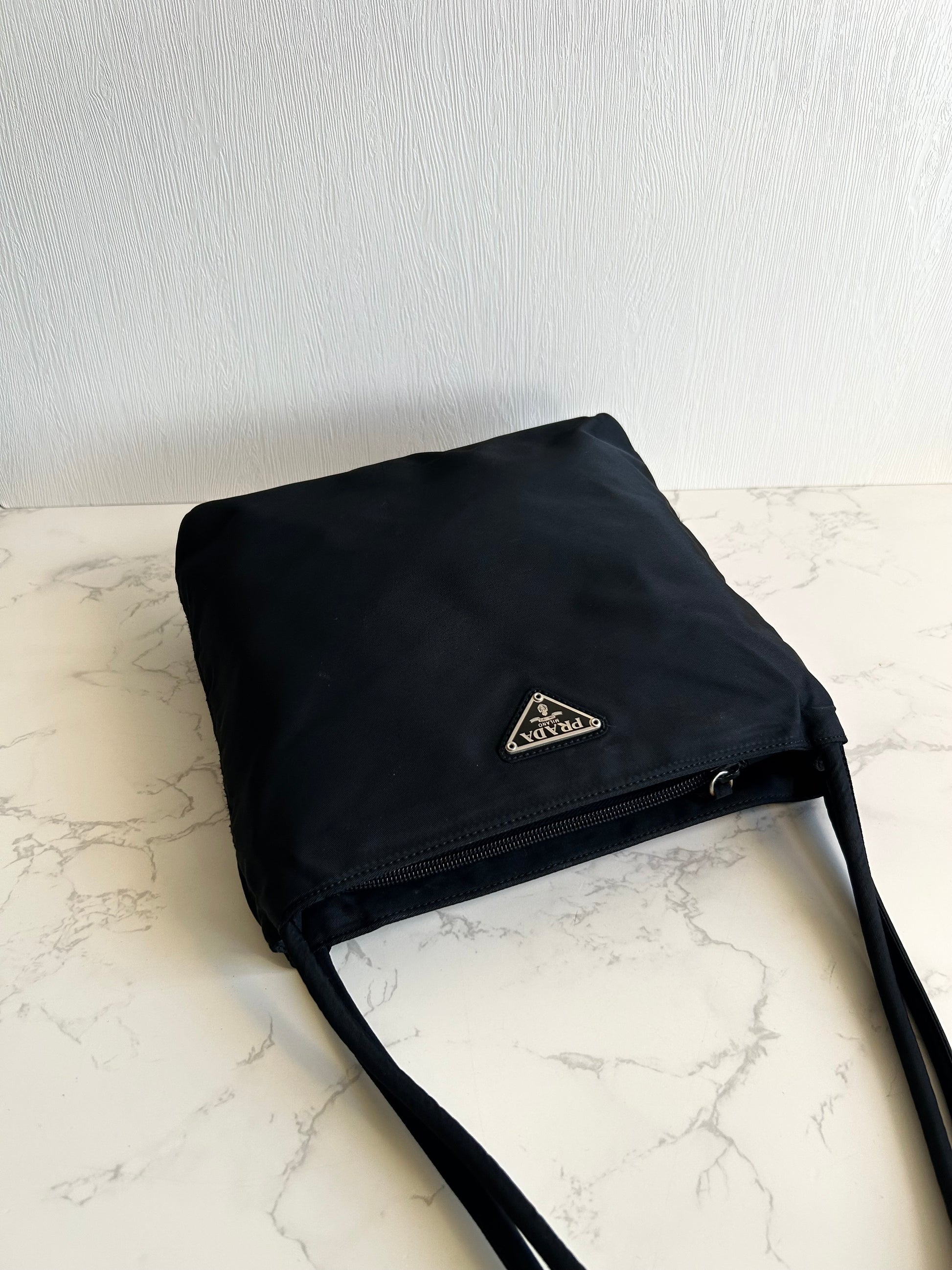 【LA LUNE】Second-hand Prada black shoulder bag/small tote bag