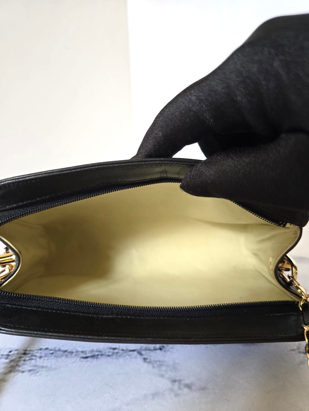 Chanel黑色小羊皮革斜背包 單肩包 側背包 中古包
