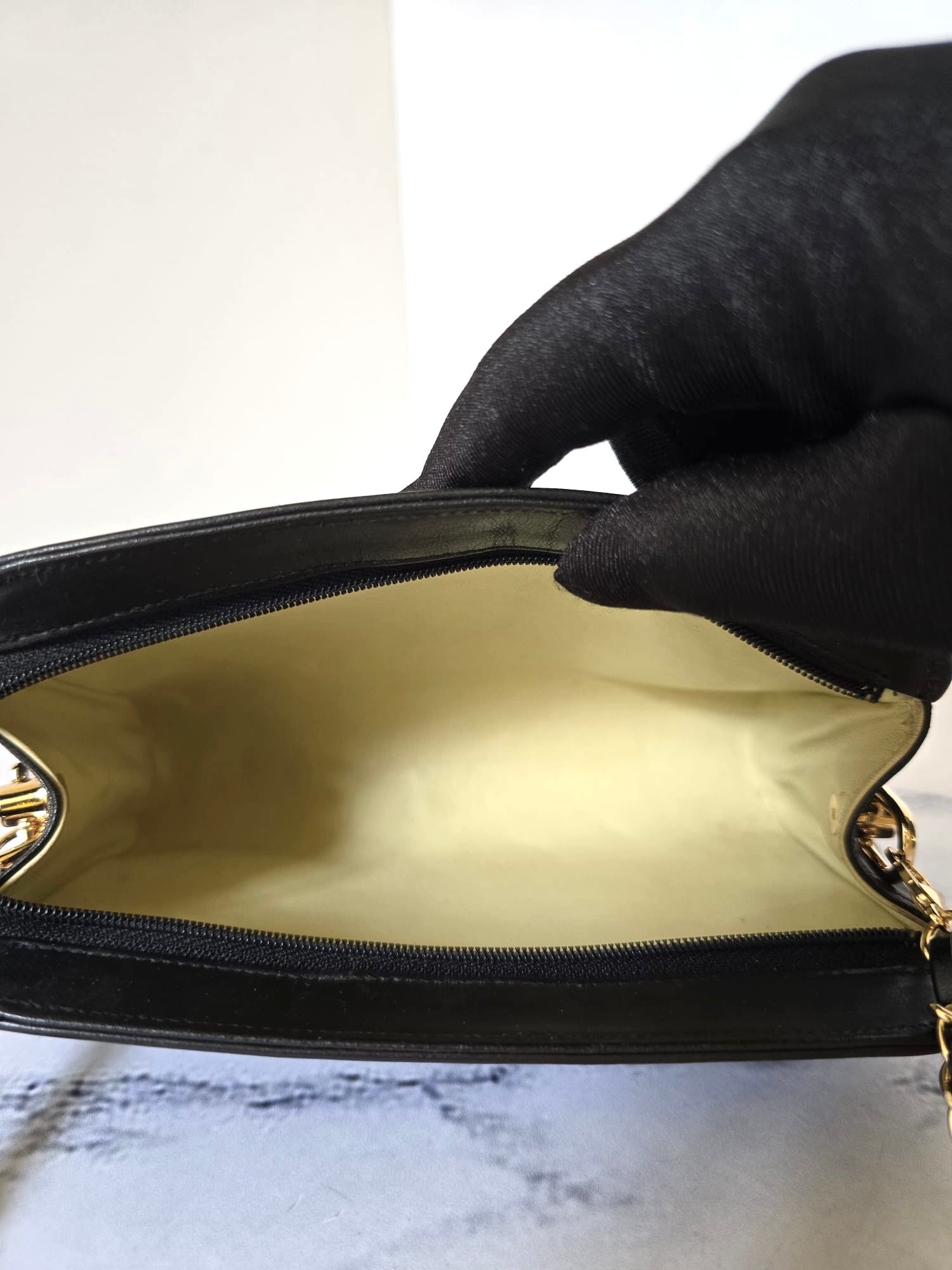 Chanel黑色小羊皮革斜背包 單肩包 側背包 中古包