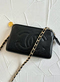 Chanel Black Caviar Leather Crossbody Bag/Shoulder Bag