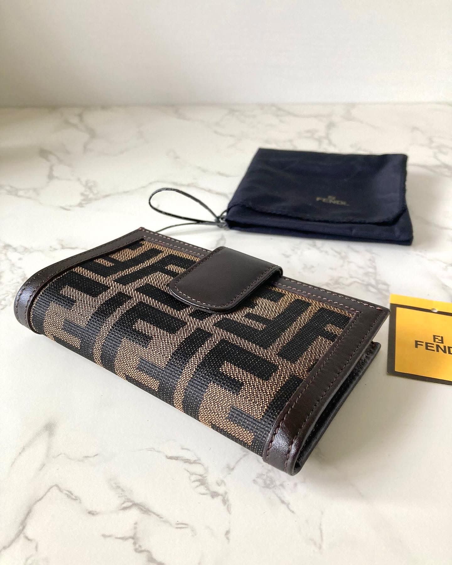 FENDI Zucca Monogram Compact Wallet