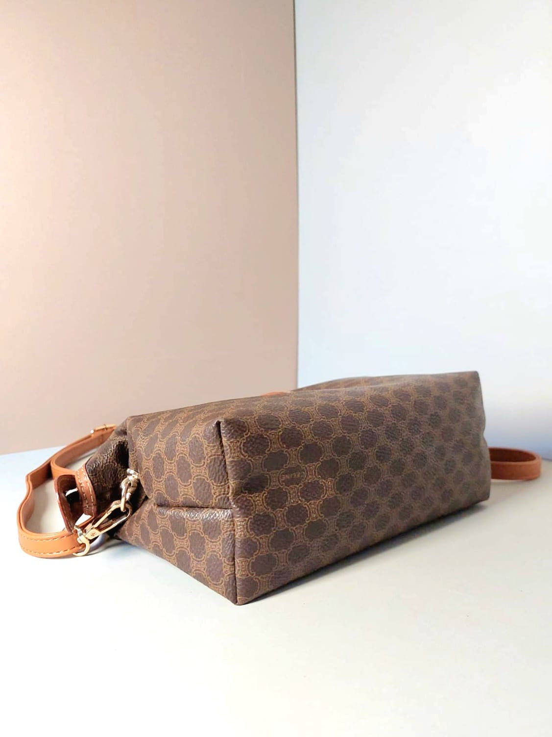CELINE Medium Cloud Monogram Leather Side Bag/Messenger Bag/Clutch Bag