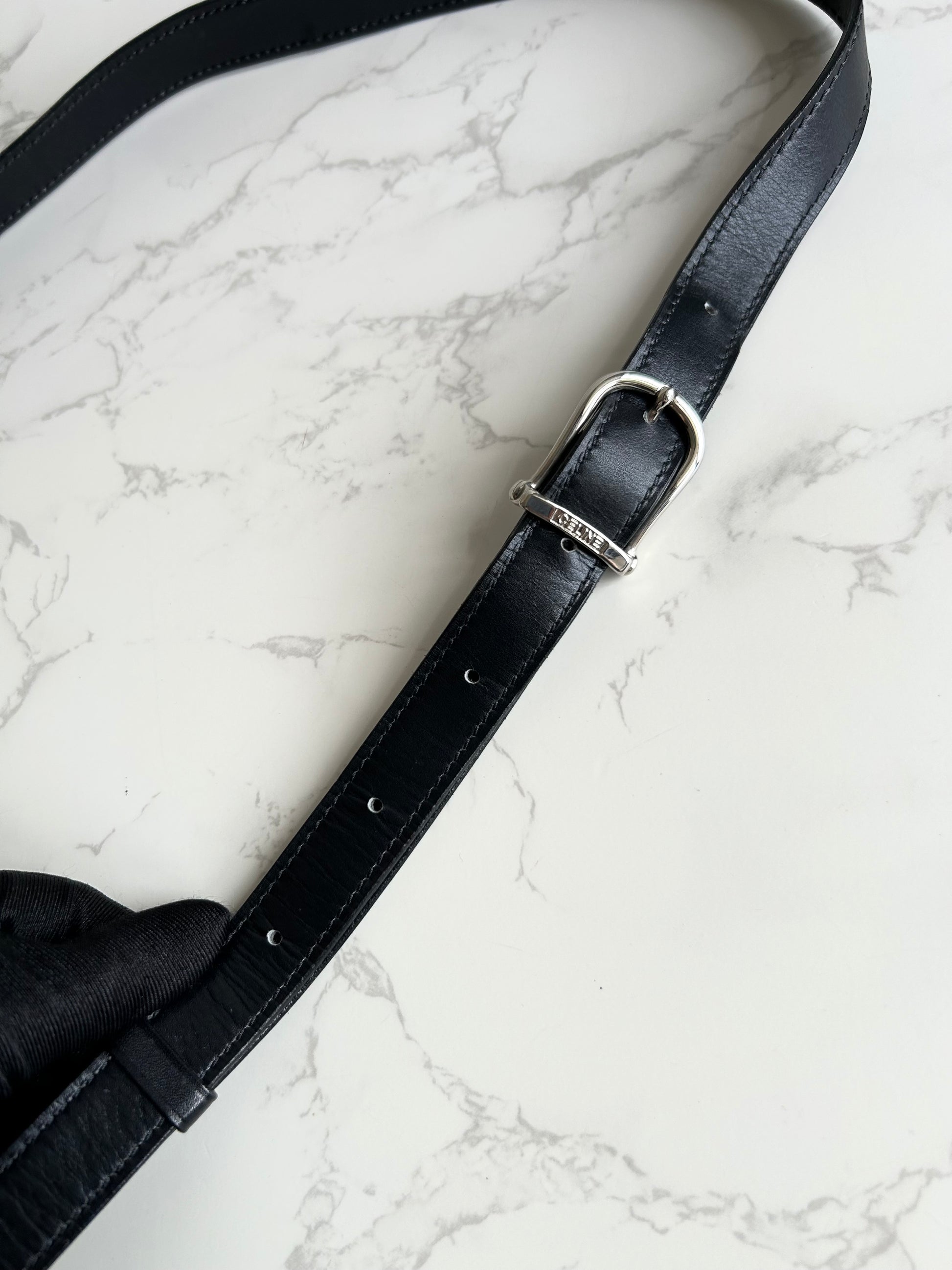 CELINE Rare Moving Planet Black Tofu Side Bag/Slant Bag