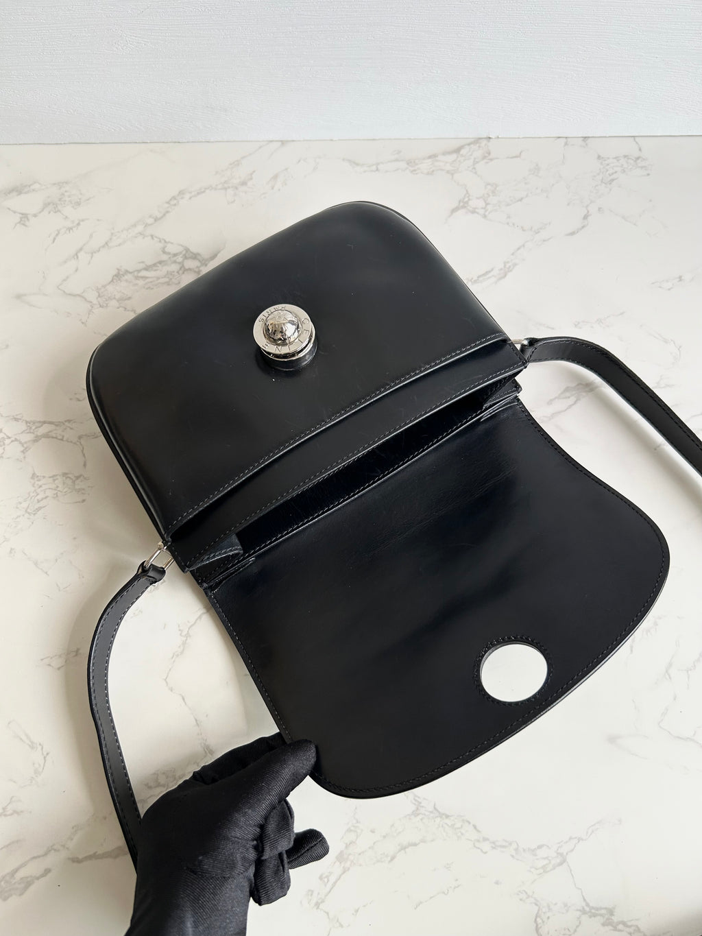 CELINE Rare Moving Planet Black Tofu Side Bag/Slant Bag