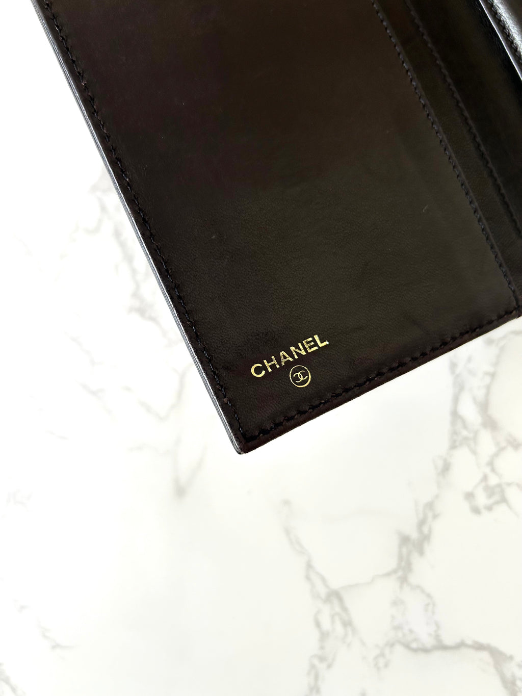 CHANEL Black Gold Caviar Leather Side Bag/Messenger Bag/Long Clip/Wallet