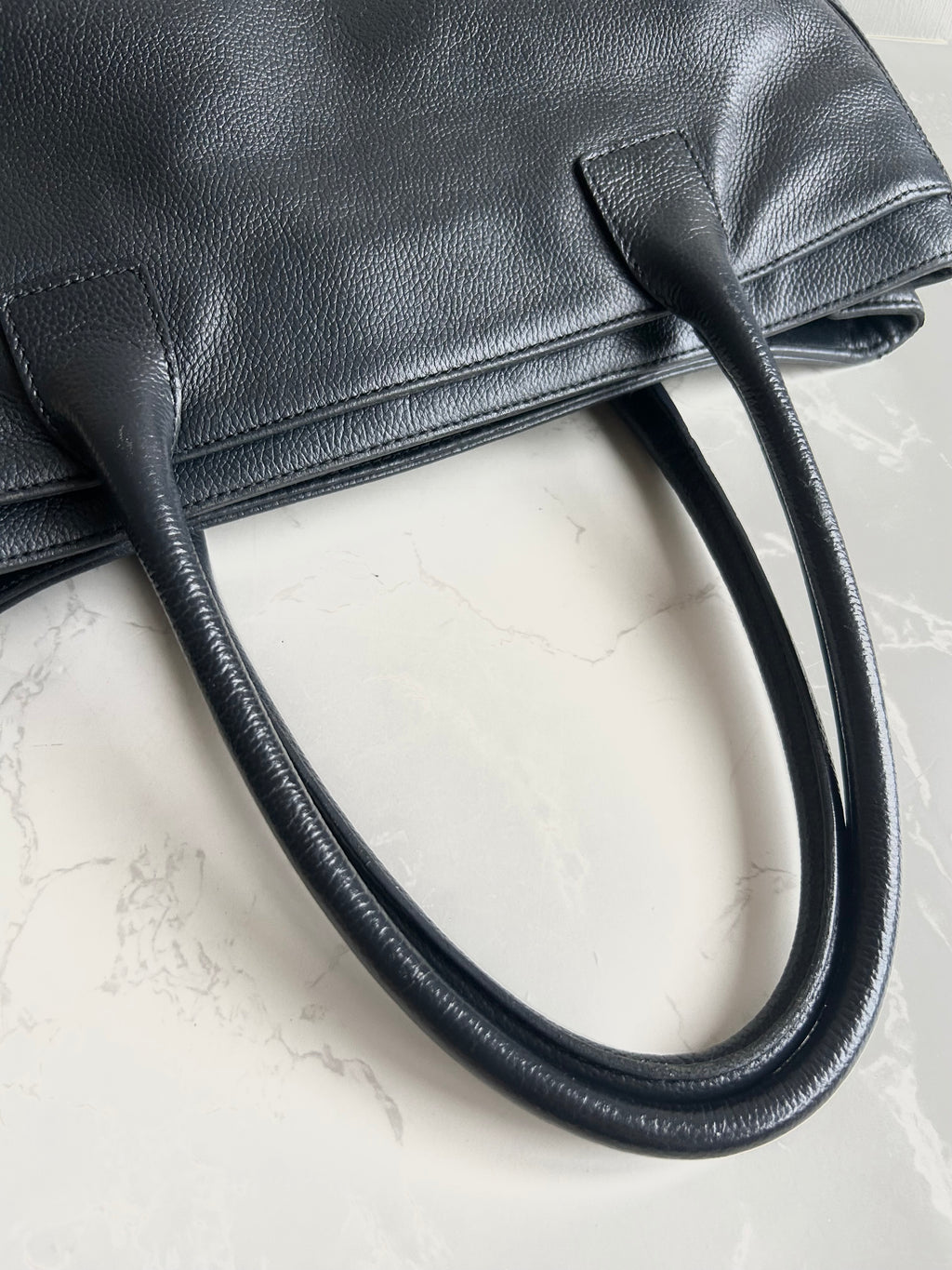 Chanel 復刻黑銀旋轉扣Executive Tote 托特包 單肩包 側背包 中古包
