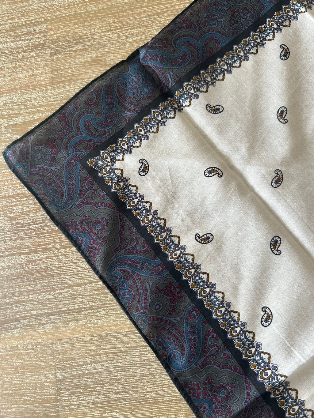 $38 Add-on-CHRISTIAN DIOR Cashew Flower Square Silk Scarf 46x46cm (Original Price $380)