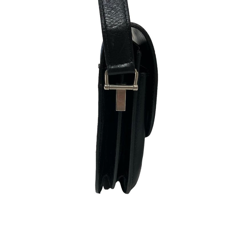 CELINE Rotating Planet Black Leather Tofu Small Bag Side Bag/Slant Bag - Japanese Second-hand Vintage