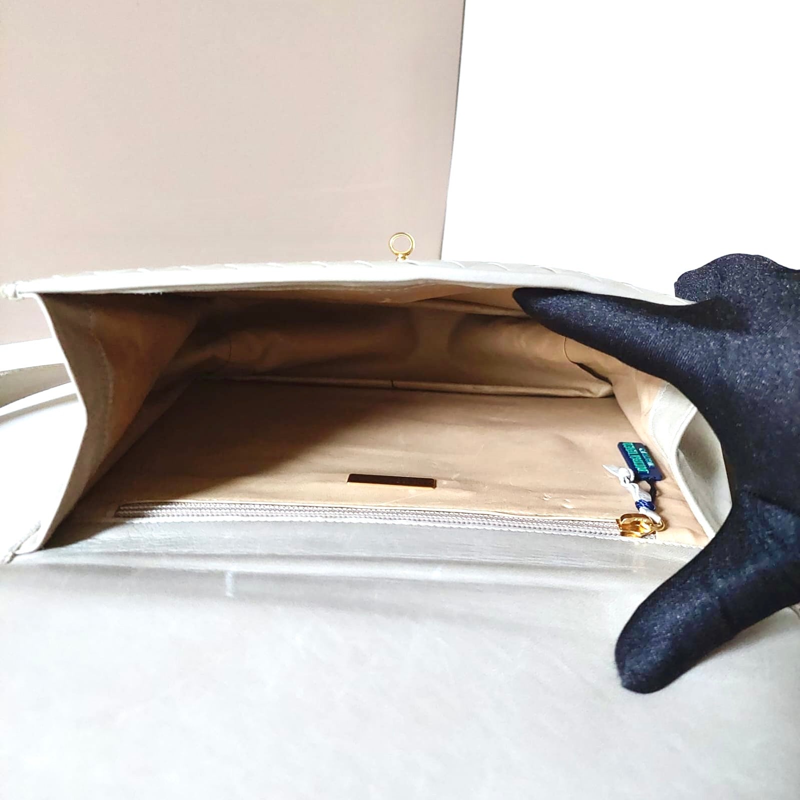 稀有Bottega Veneta米色凱莉皮革凱莉手提包/側背包/斜背包