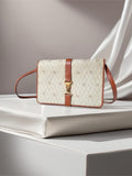 CHRISTIAN DIOR Earth Milk Tea Color Honeycomb Old Pattern Shoulder Bag / Side Bag