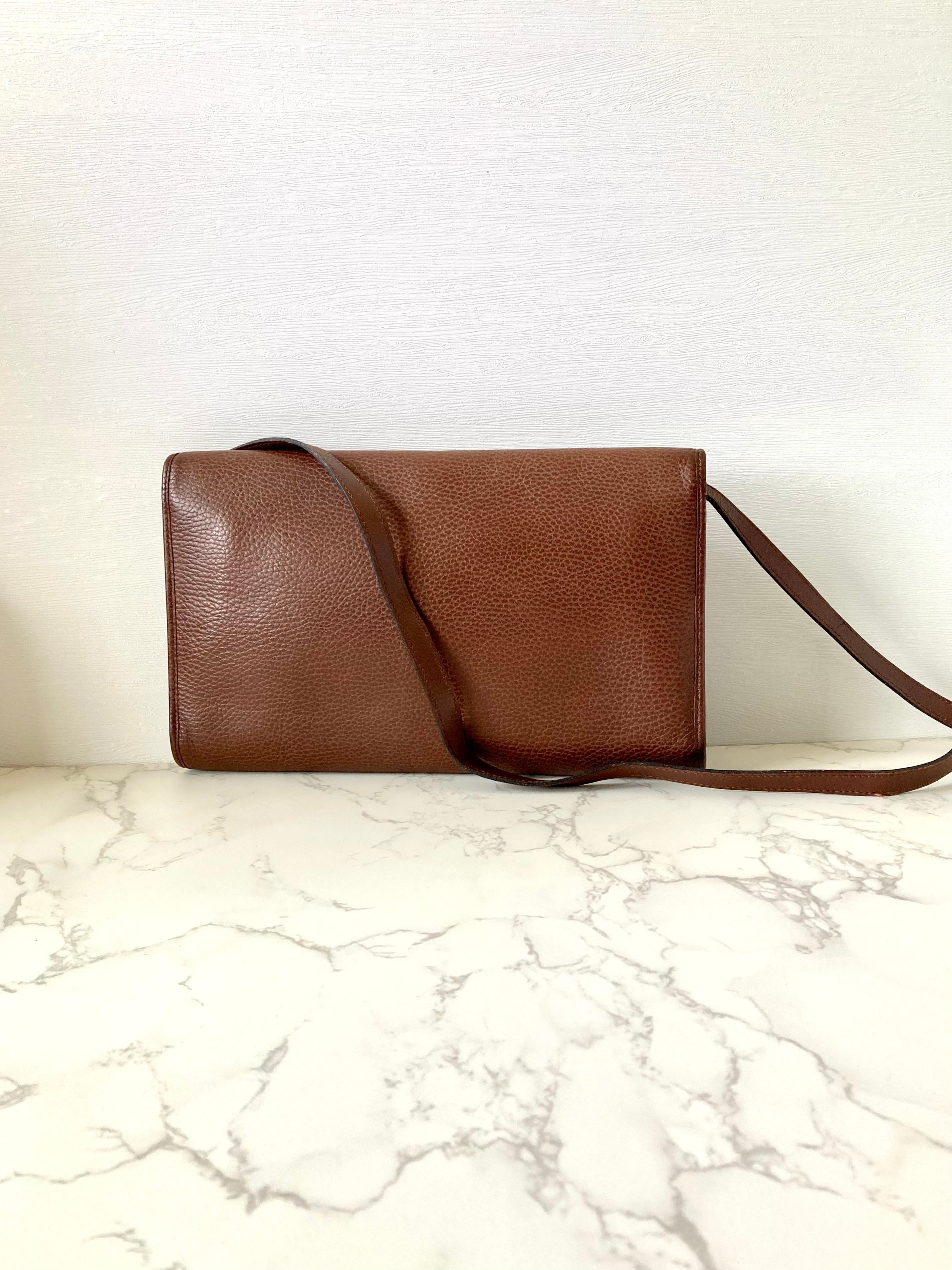 CHRISTIAN DIOR Rare Brown x Gold Egg Crossbody Bag