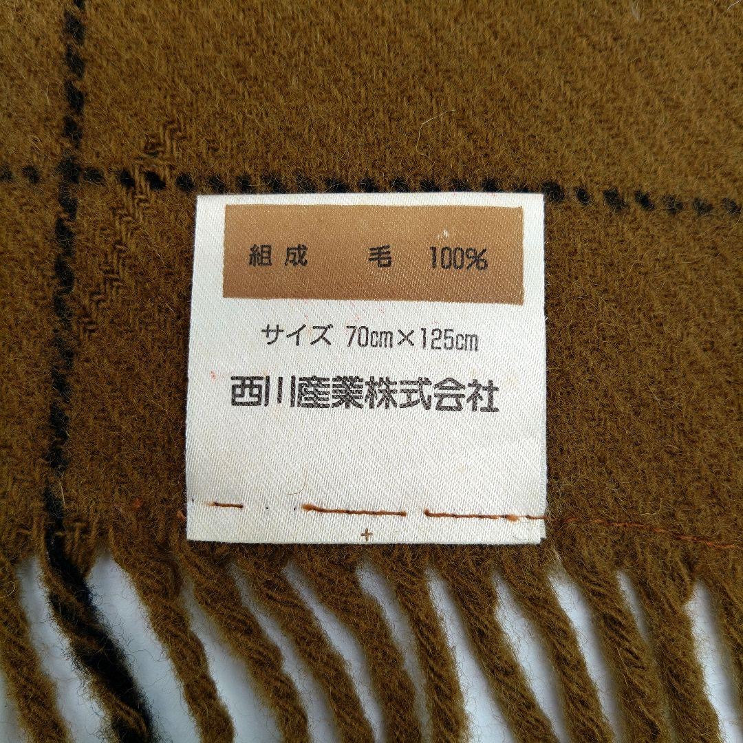 BURBERRYS 駝色幼格紋刺繡圍巾/頸巾· 新春禮品