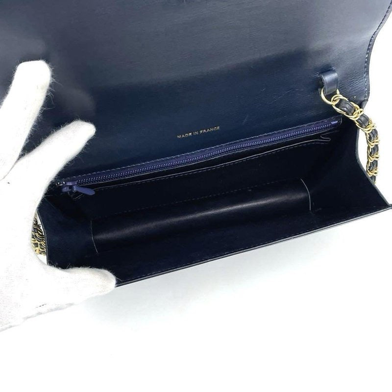 Celine black and blue Arc de Triomphe chain oblique bag / side bag