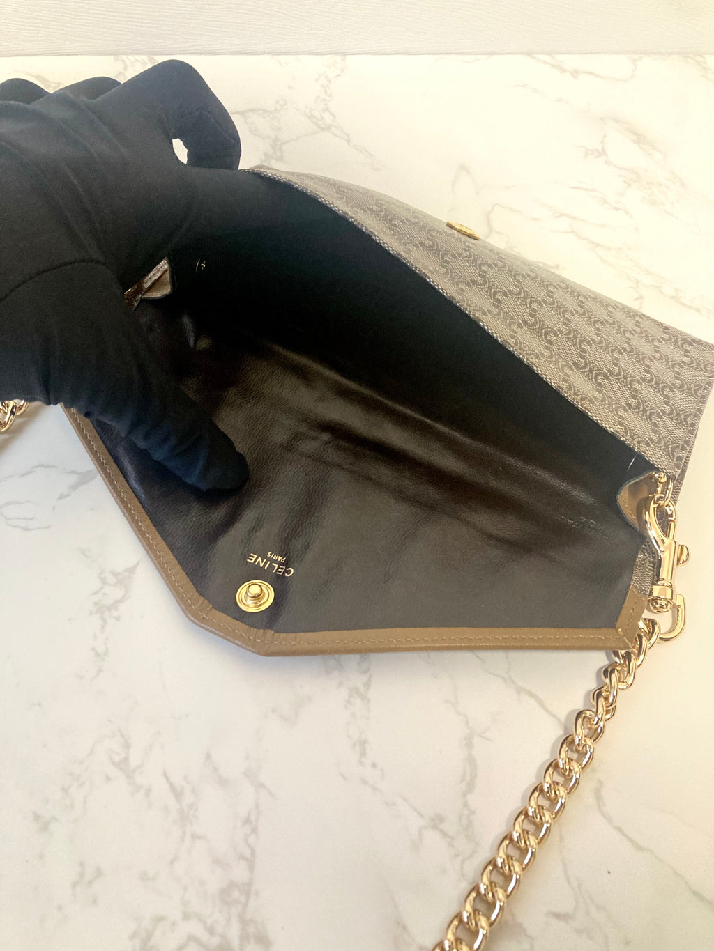 CELINE Envelope Mini Chain Pouch Bag (Add-on)