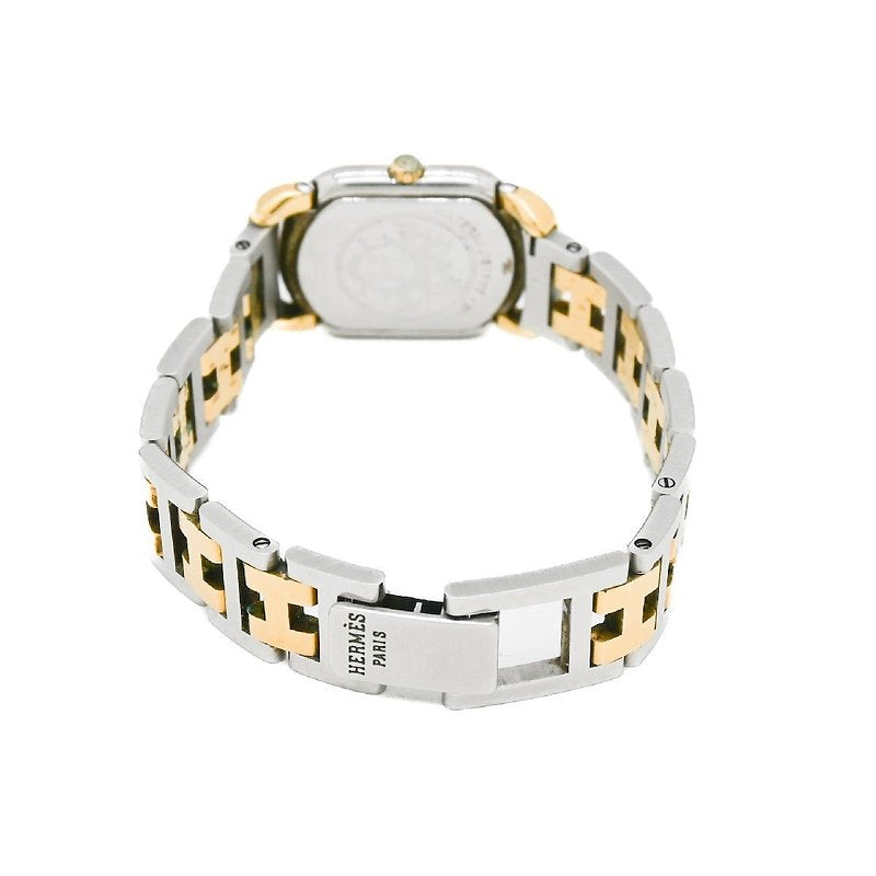 HERMES complete set with accessories - rare gold and silver H buckle chain strap men's and women's watch