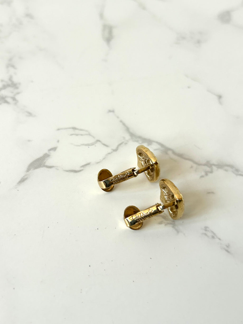 CHRISTIAN DIOR Comes in original box - Gold spiral heart necklace + earrings jewelry set