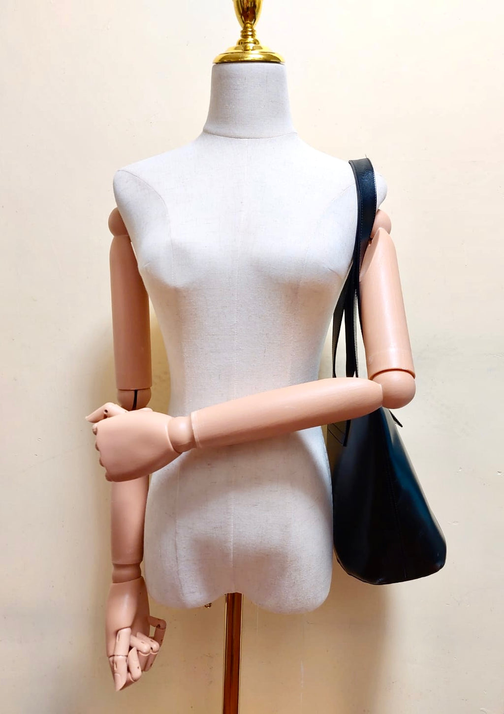 CELINE rare black and gold planet tote barrel bag / side backpack / handbag