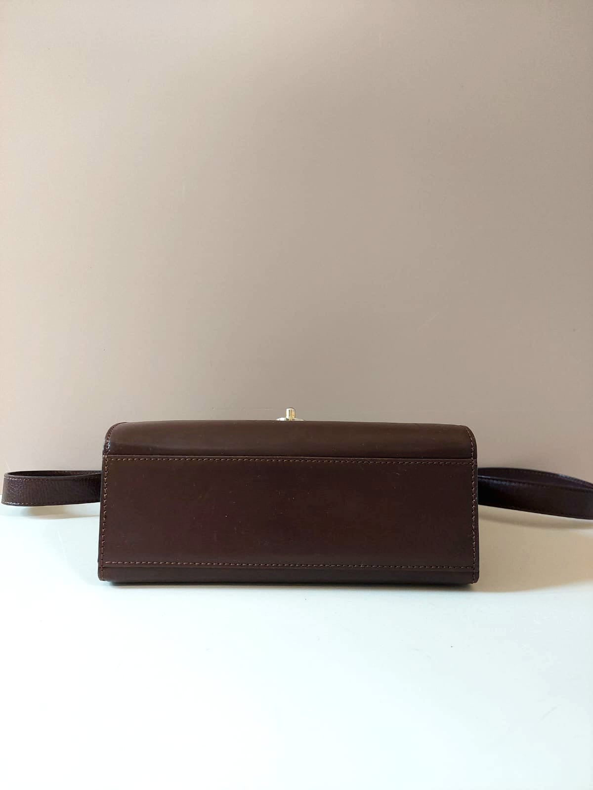 CELINE rare coffee pressed planet side backpack / oblique backpack