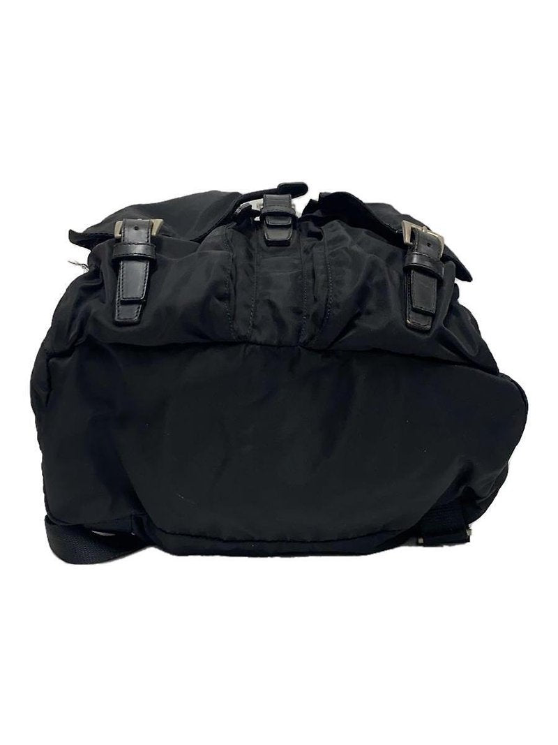 PRADA black silver triangle nylon men's and women's backpack/backpack/rucksack