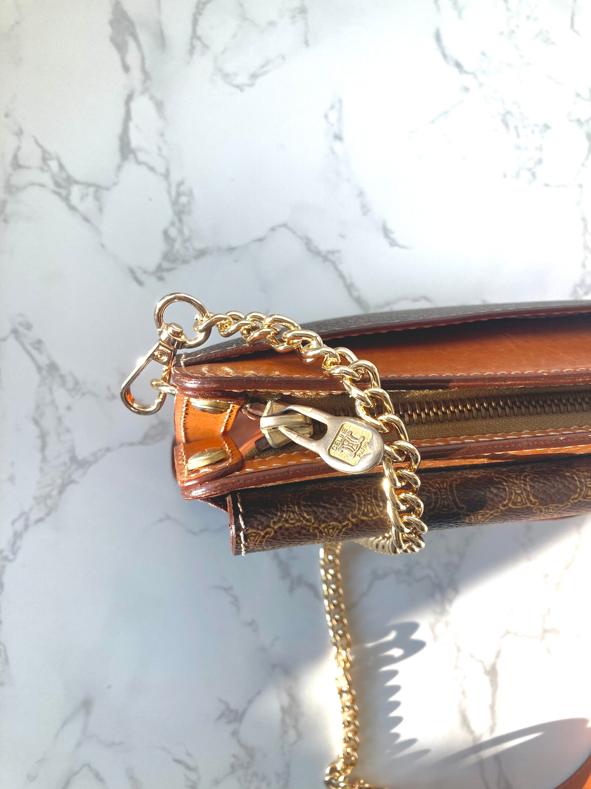 CELINE Monogram Envelope Chain Pouch Bag (Add-on)