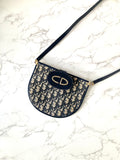 CHRISTIAN DIOR Navy Trotter Mini Bobby Crossbody Bag