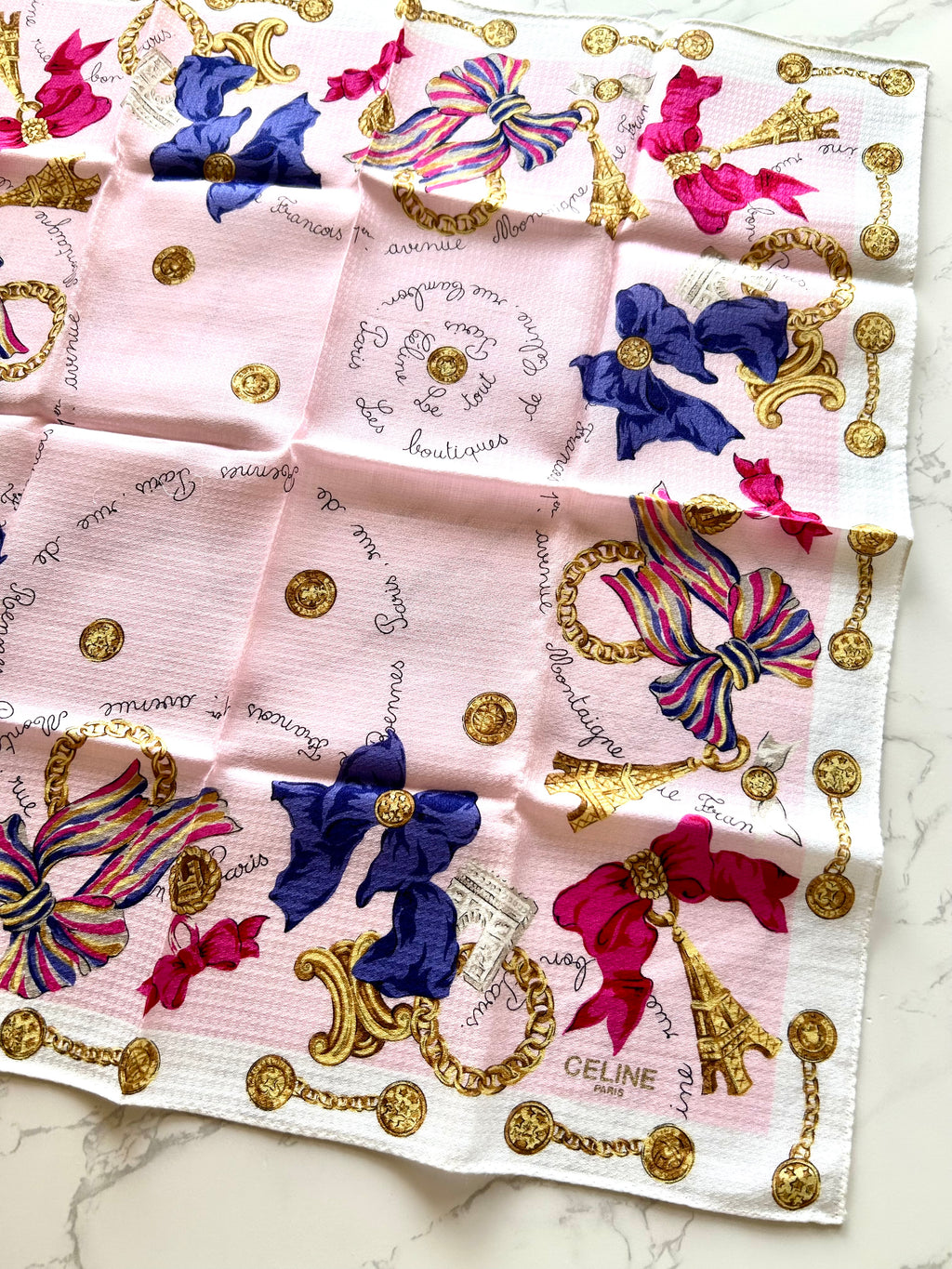 CELINE 中古方型絲巾（約46x46cm)（隨機款式）· 新春禮品