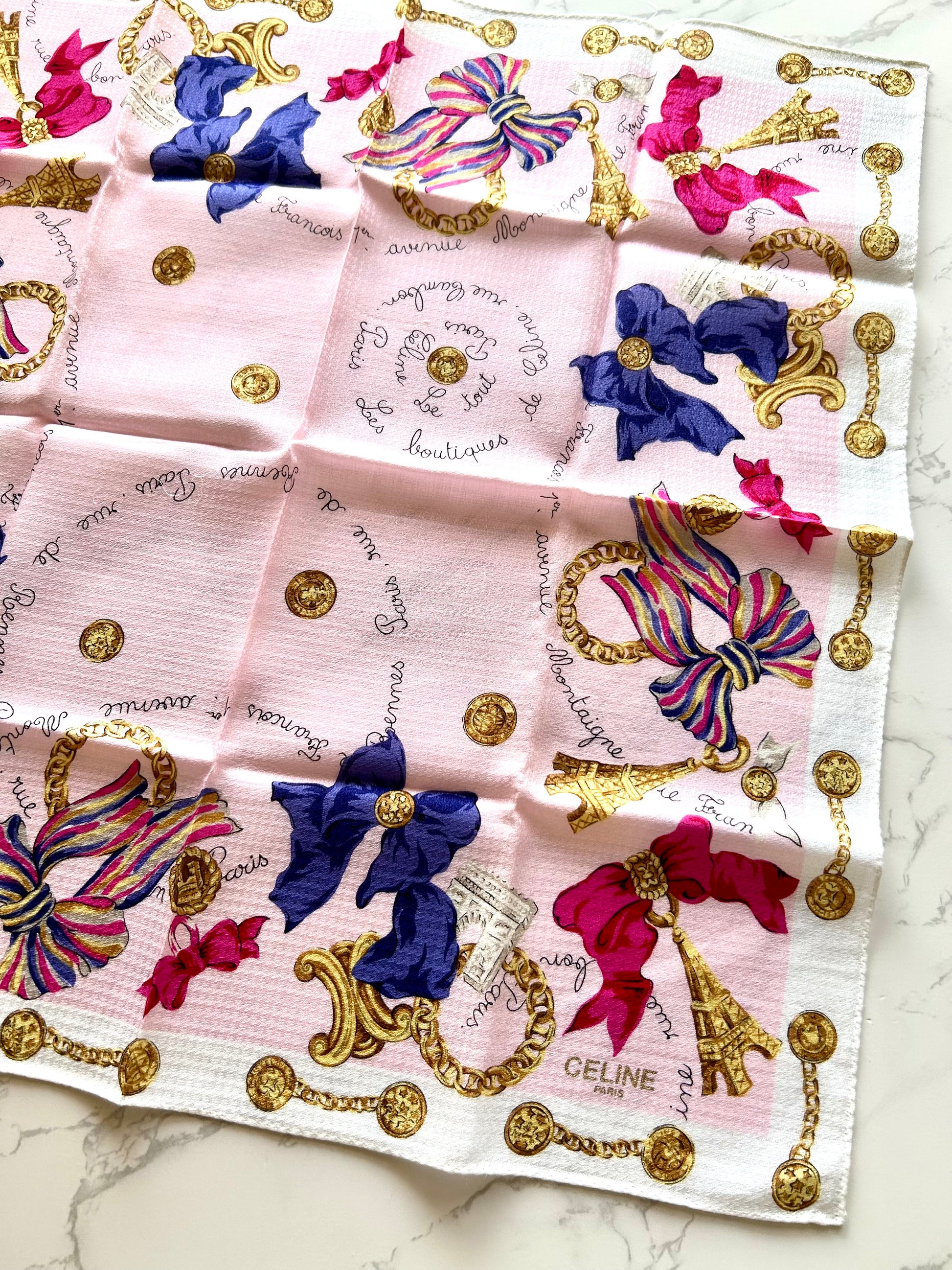 CELINE 中古方型絲巾（約46x46cm)（隨機款式）· 新春禮品