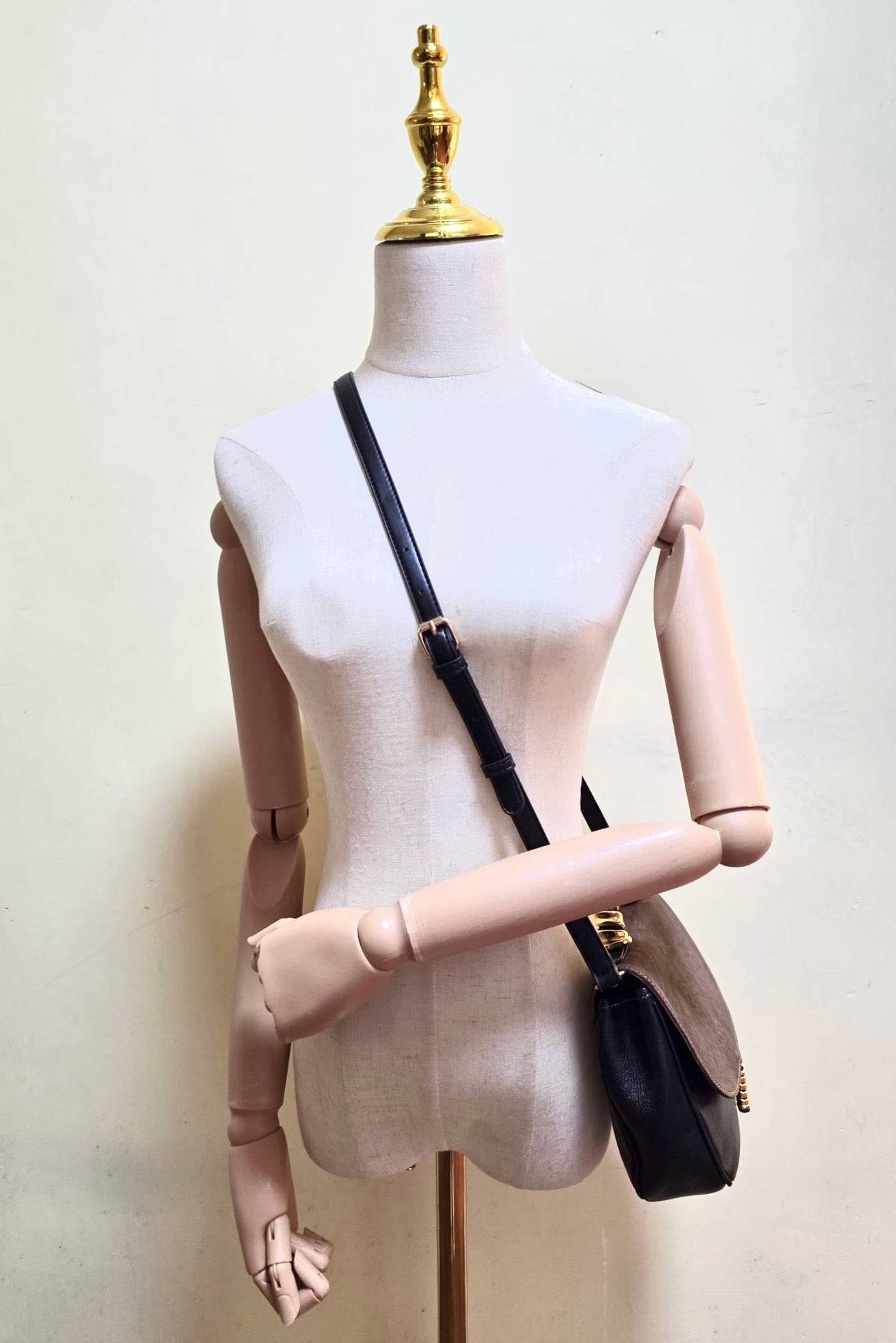 Loewe 拼色蛇骨凱莉包 中古包 側背包 斜背包 皮革包 單肩包