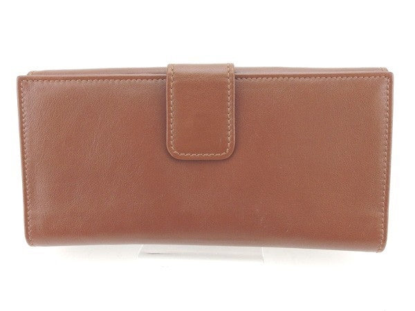 GUCCI Bamboo Caramel Brown Leather Long Bi-fold Wallet