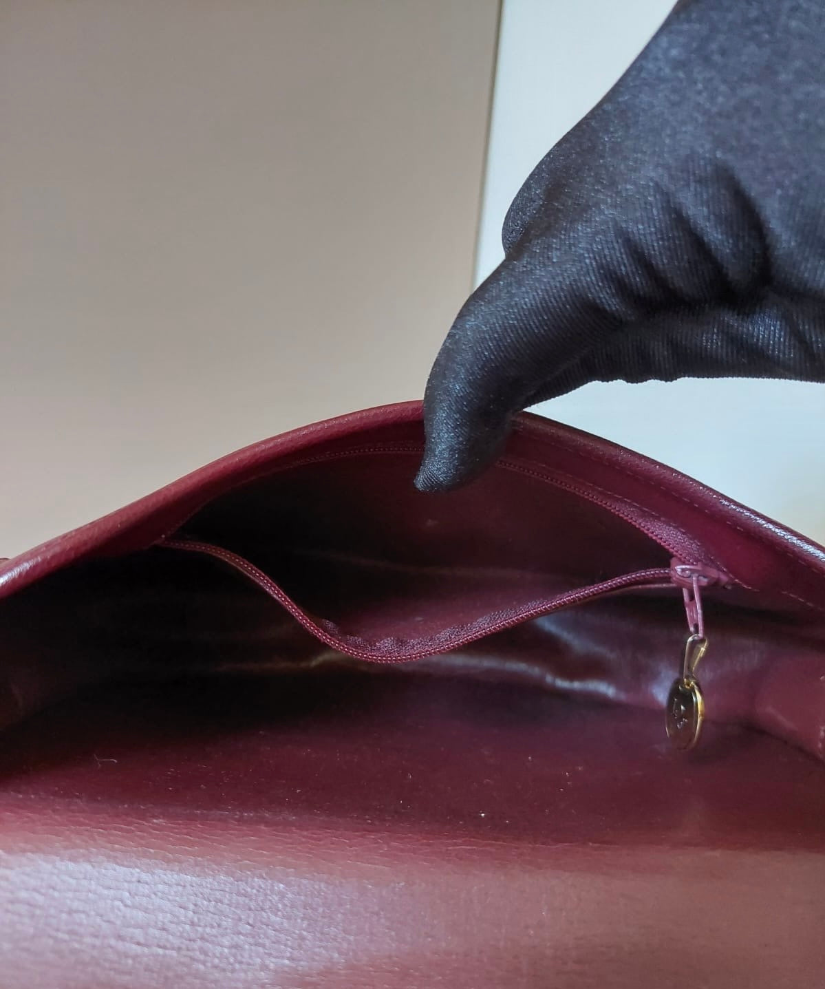 CHRISTIAN DIOR rare burgundy gold saddle Bobby small bag/shoulder bag/side bag/oblique bag