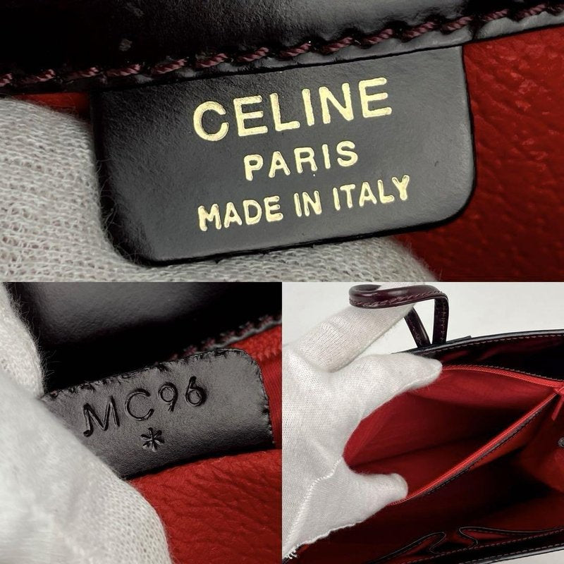 CELINE rare black and purple planet side bag / oblique bag